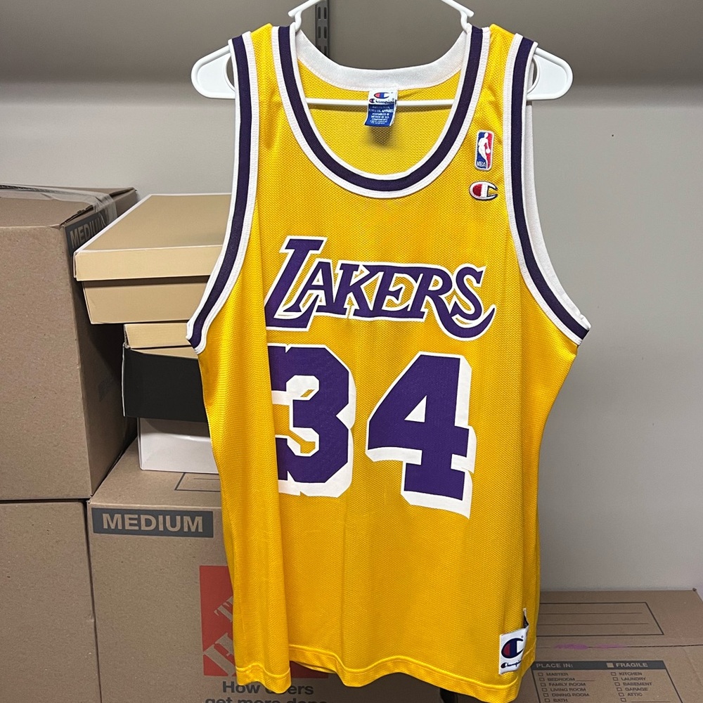 Vintage Shaquille O'Neal Champion Jersey Los Angeles Lakers Size 44 / Large